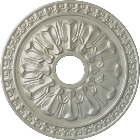 Ekena Millwork Warsaw Ceiling Medallion (Fits Canopies up to 3 1/2"), 18"OD x 3 1/2"ID x 1 3/8"P, Flash Copper CM18WAFCS